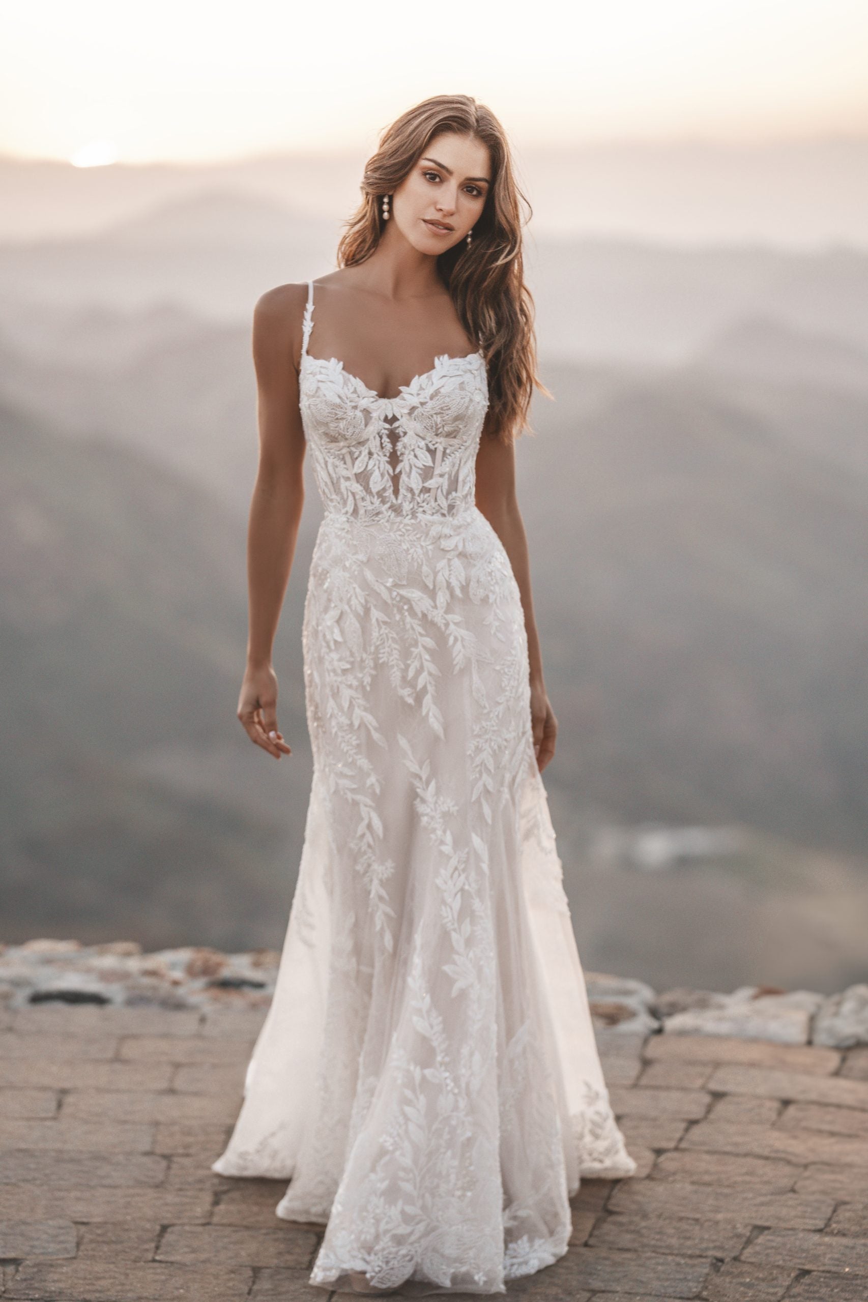Allure Bridals 9962 | Fall in love again | Floral Lace Wedding Gown