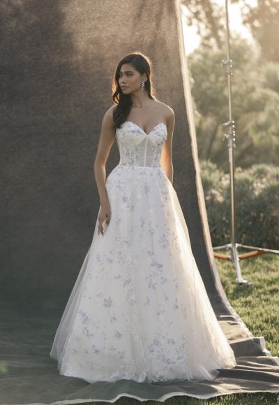 Strapless Pastel Tulle Ball Gown by Allure Bridals