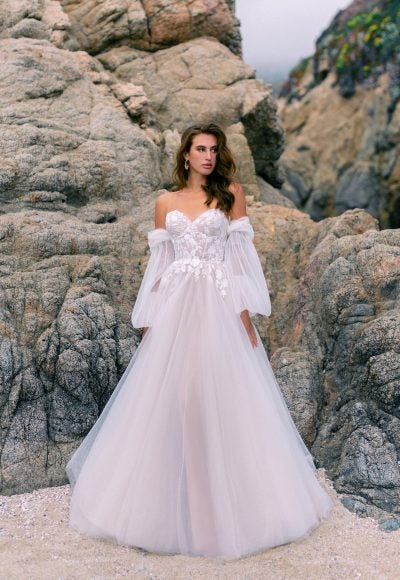 Detachable Tulle Puff Sleeves by Allure Bridals