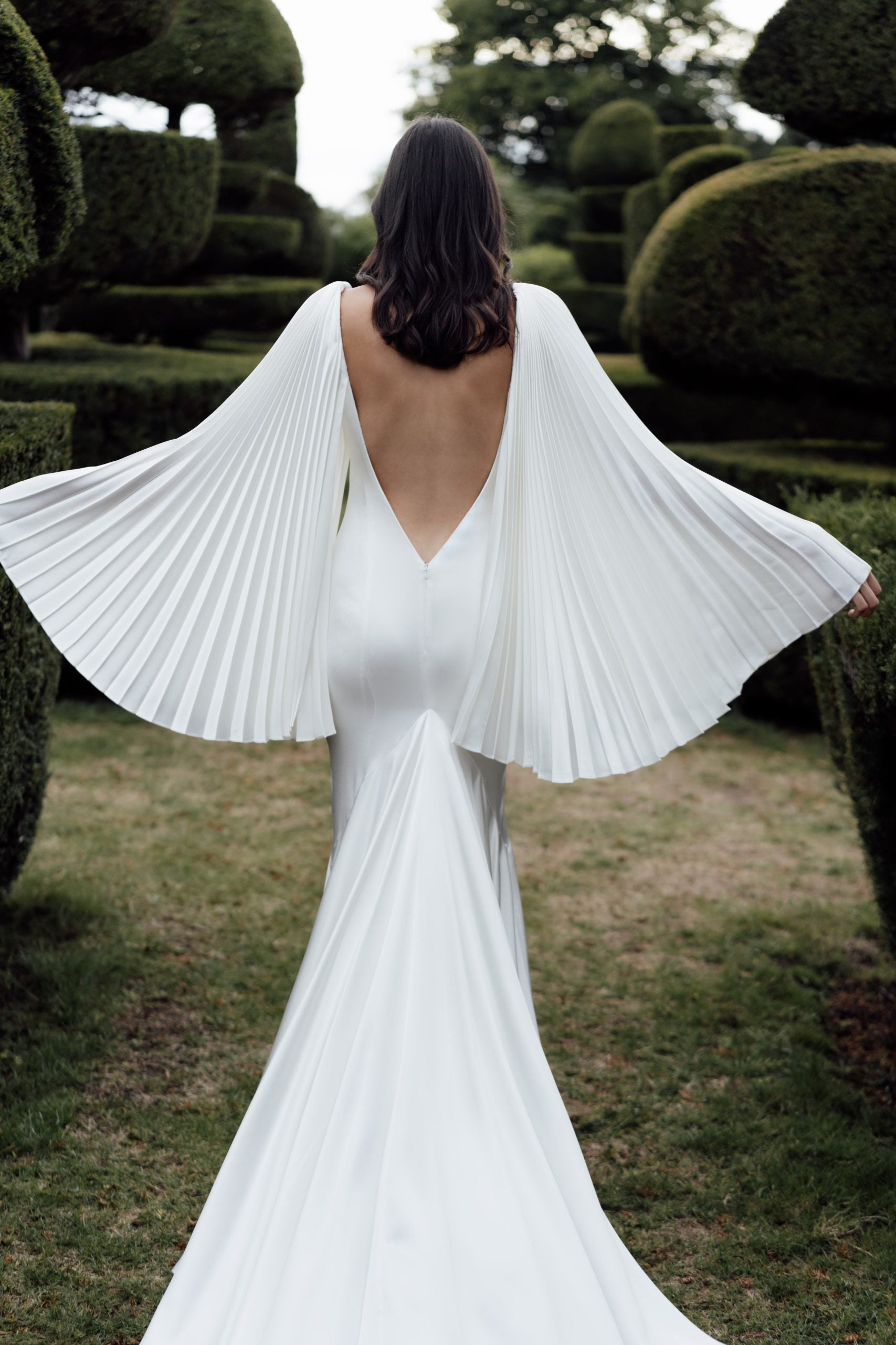 Hot Simple Lace Boho Beach Wedding Dresses V Neck Long Bridal Gown –  MyChicDress