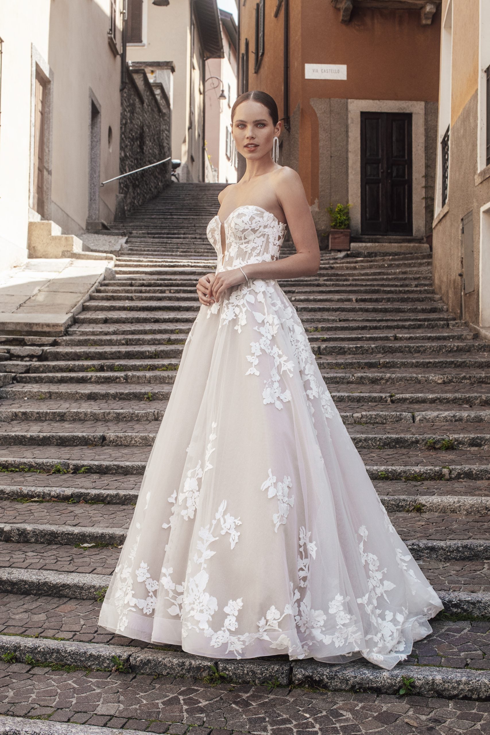 Romantic Floral A-Line Gown by Madison James - Image 1