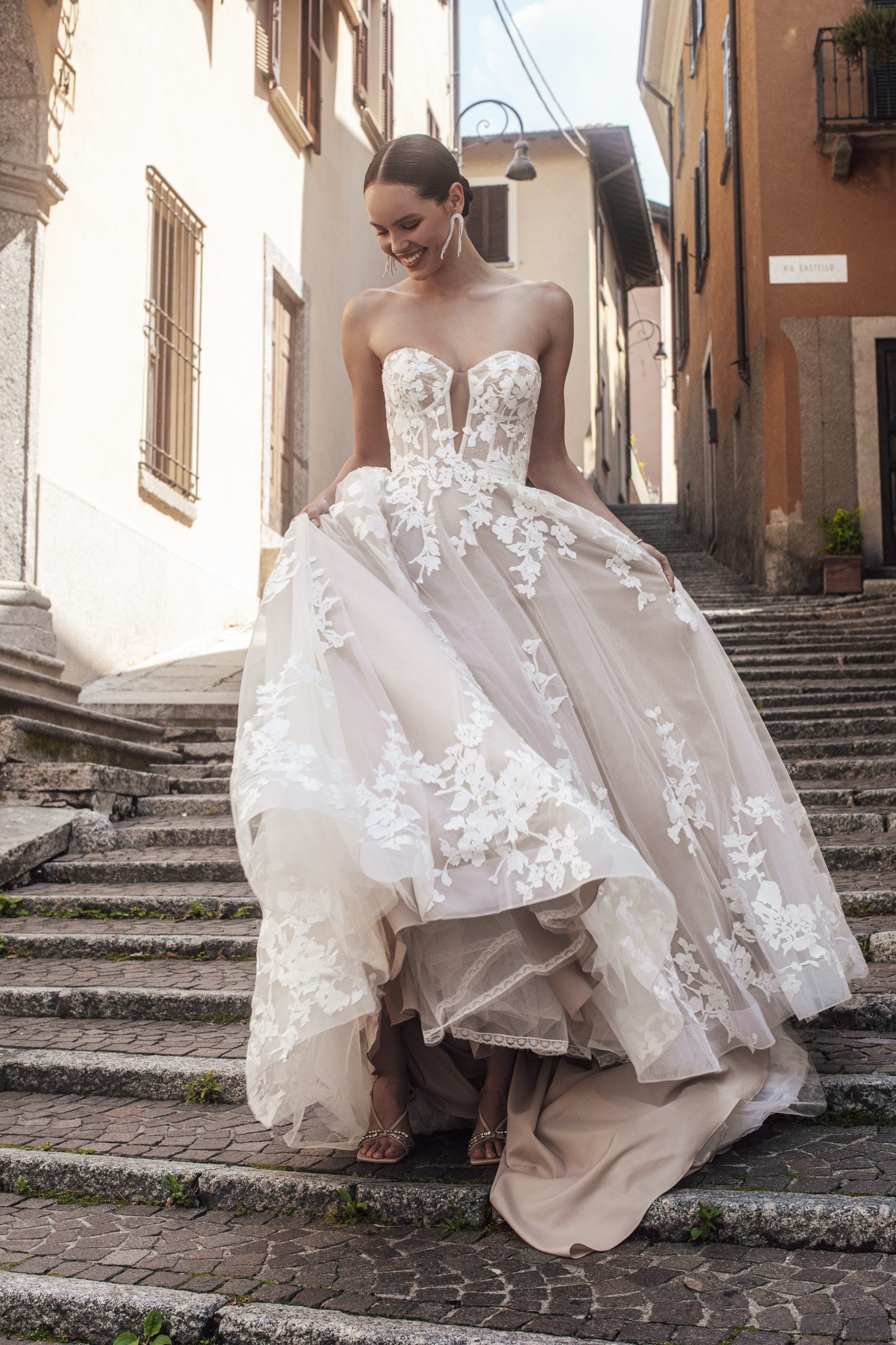 Romantic Floral A-Line Gown by Madison James - Image 3