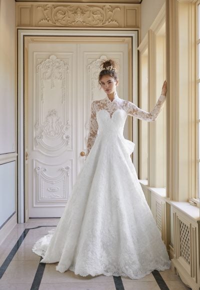 Lace Long Sleeve Ball Gown by Sareh Nouri