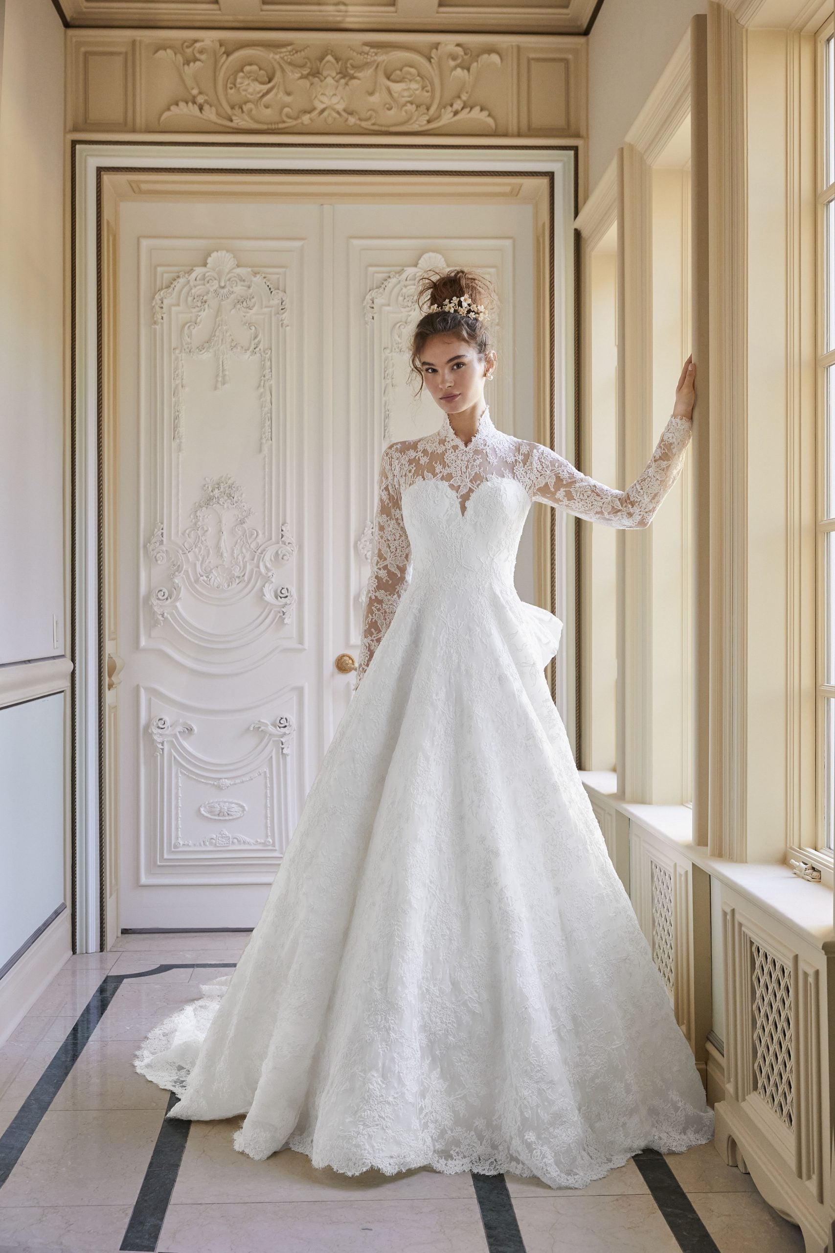 Lace Long Sleeve Ball Gown by Sareh Nouri - Image 1