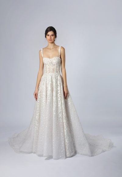 Sweetheart Embroidered A-Line Gown by Tony Ward