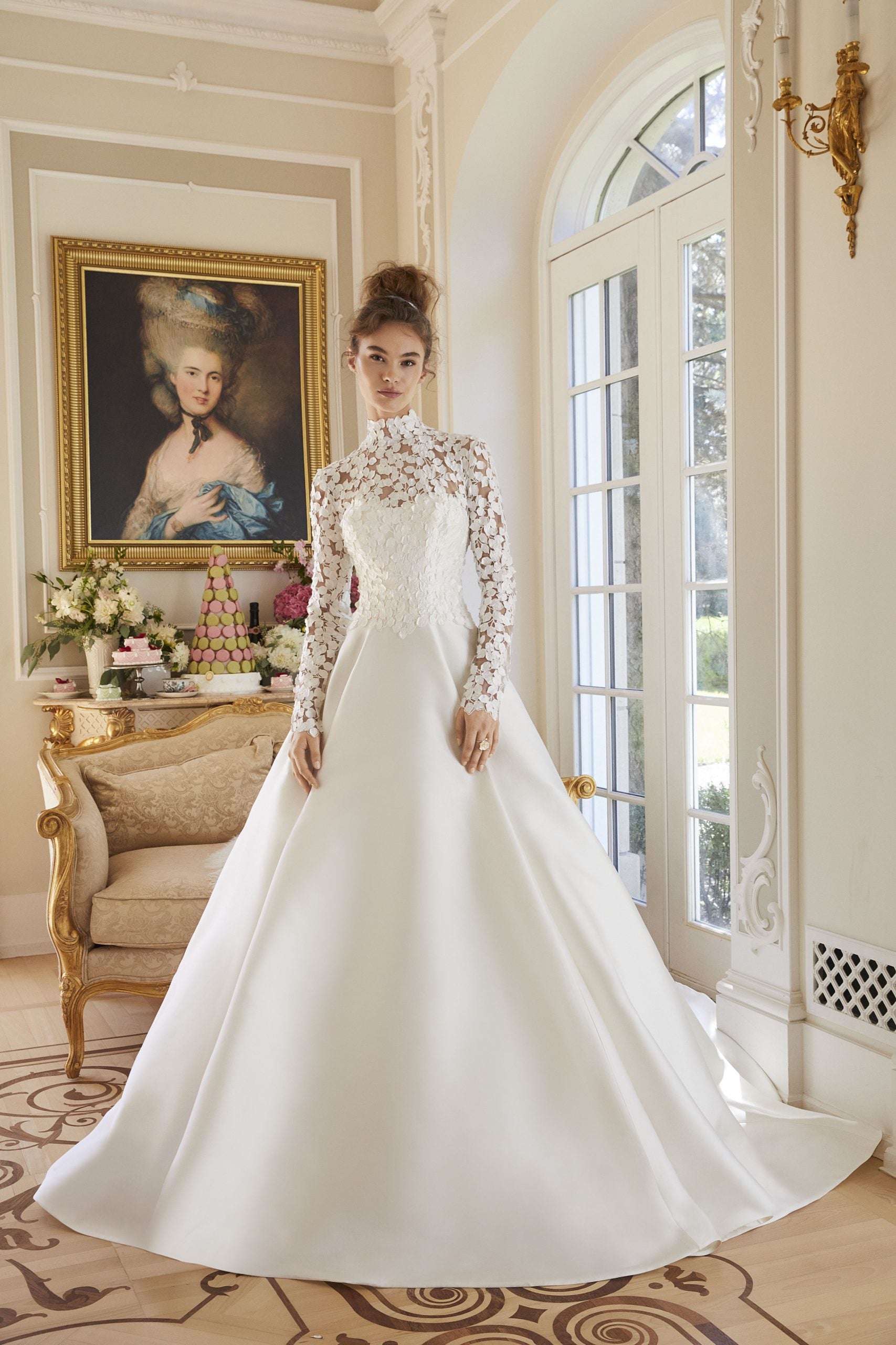 Chic Mikado Ball Gown With Detachable Bolero And Bow by Sareh Nouri - Image 1