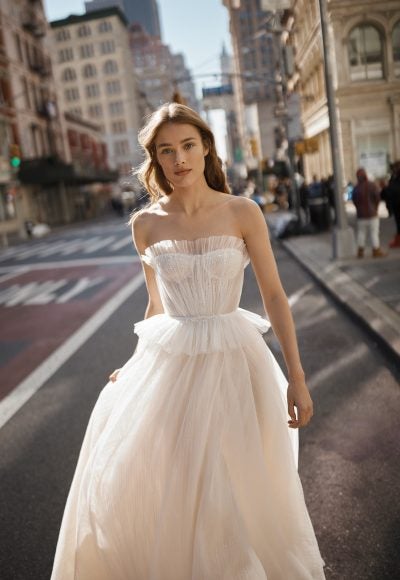 Chic And Ethereal Tulle A-Line Gown by Netta BenShabu Elite Couture