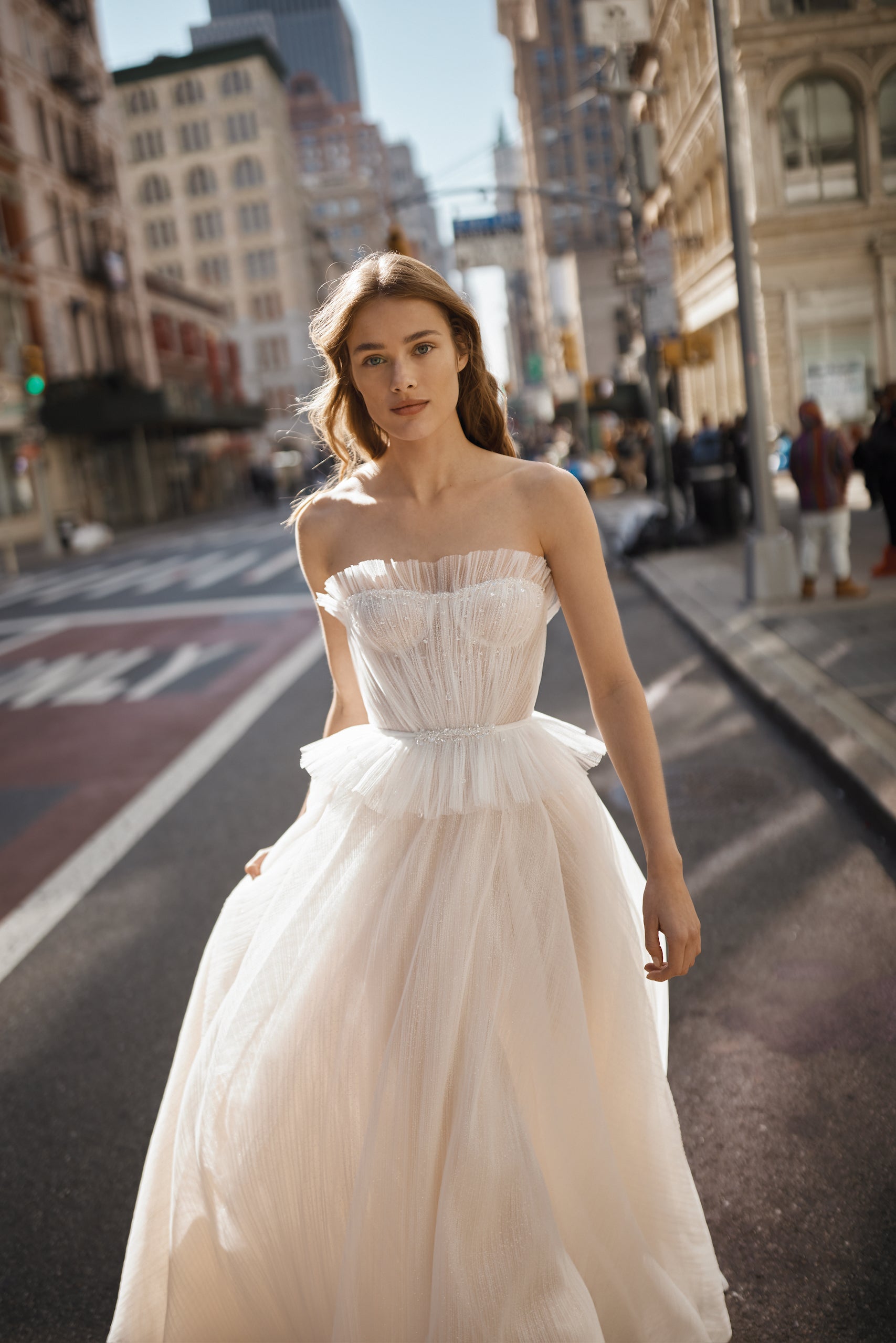Chic And Ethereal Tulle A-Line Gown by Netta BenShabu Elite Couture - Image 1