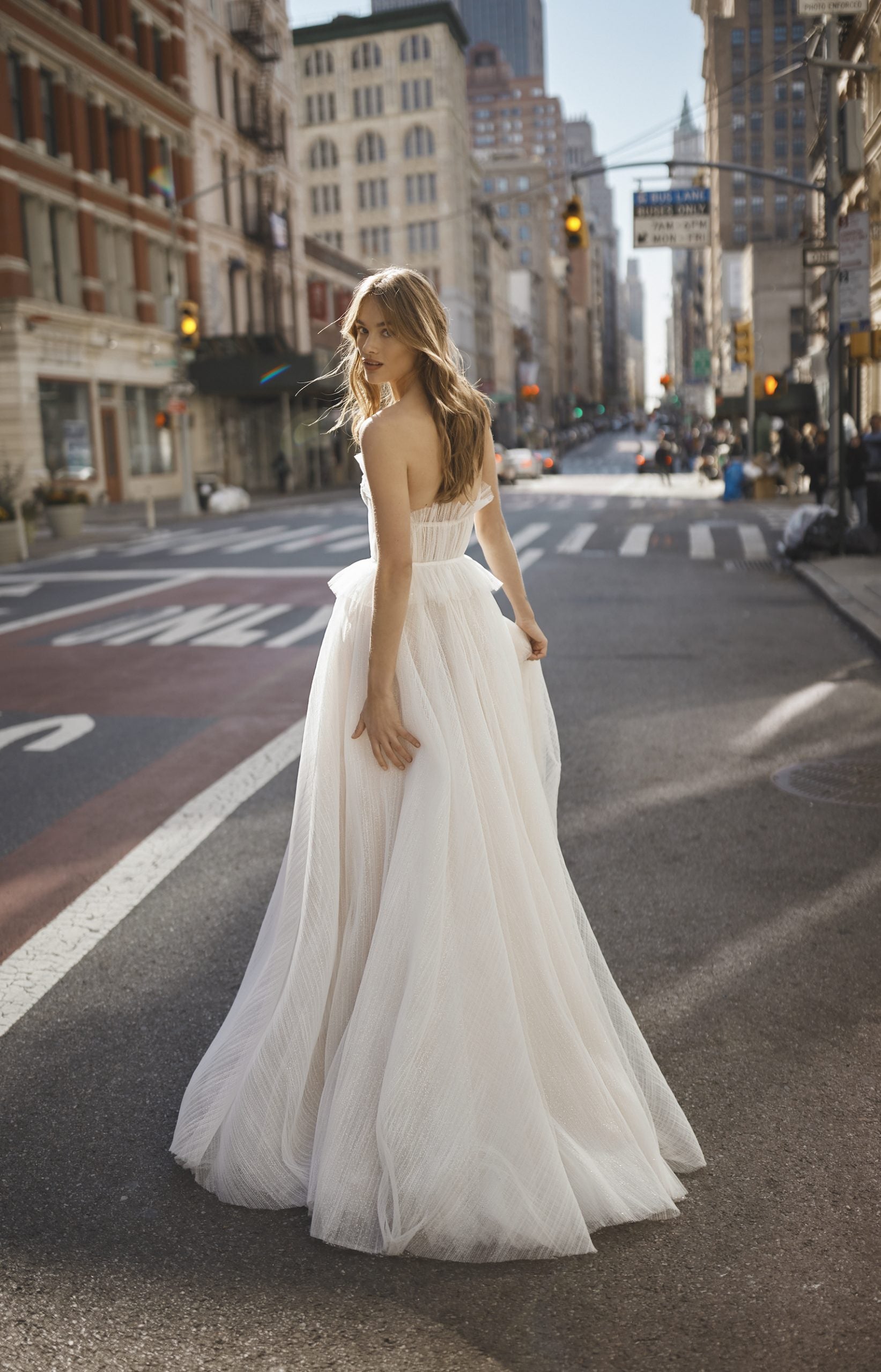 Chic And Ethereal Tulle A-Line Gown by Netta BenShabu Elite Couture - Image 2