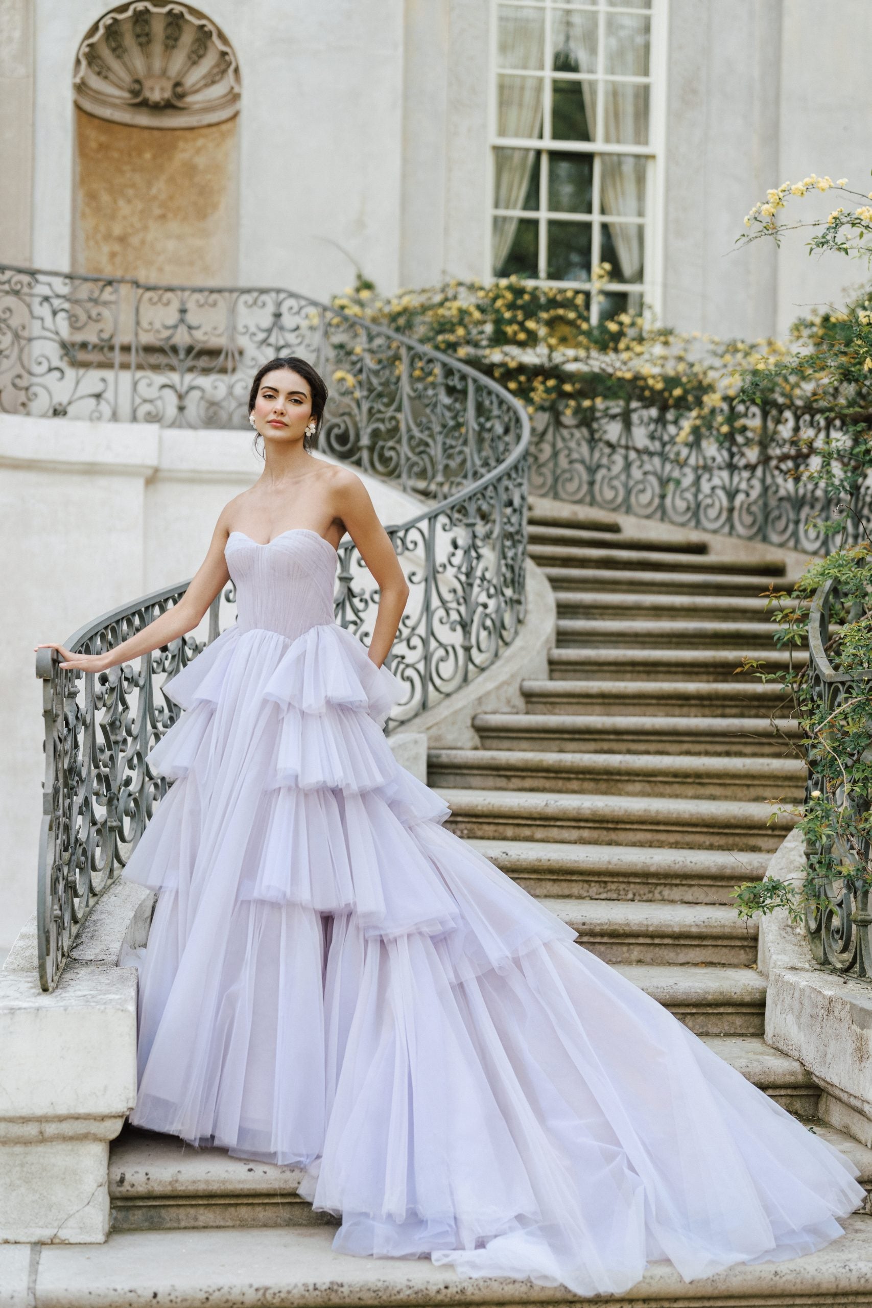 Lavender Tulle Ball Gown by Anne Barge - Image 1