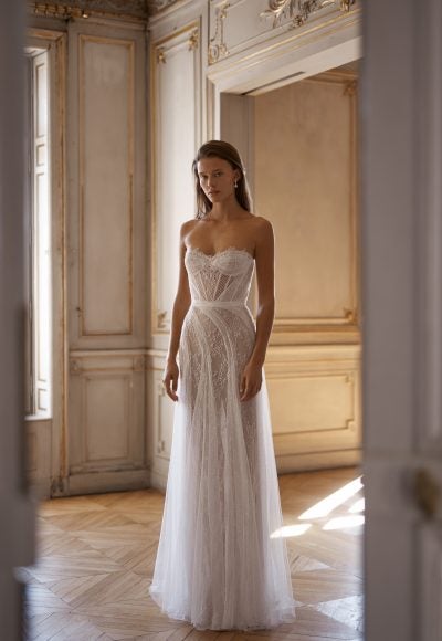 Unique Lace And Tulle A-Line Gown by Alon Livné