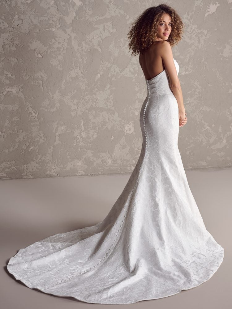 Strapless Jacquard Fit-and-Flare Gown | Kleinfeld Bridal