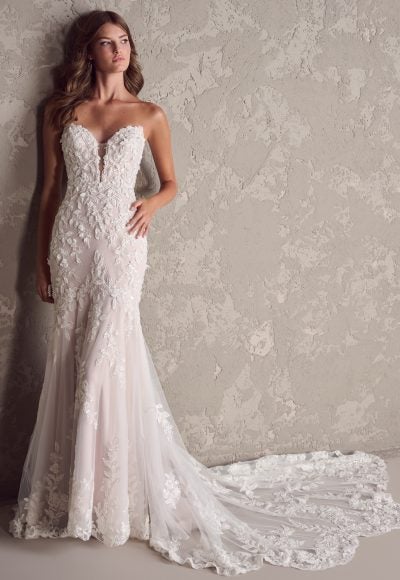 Romantic Floral Fit-and-Flare Gown by Maggie Sottero