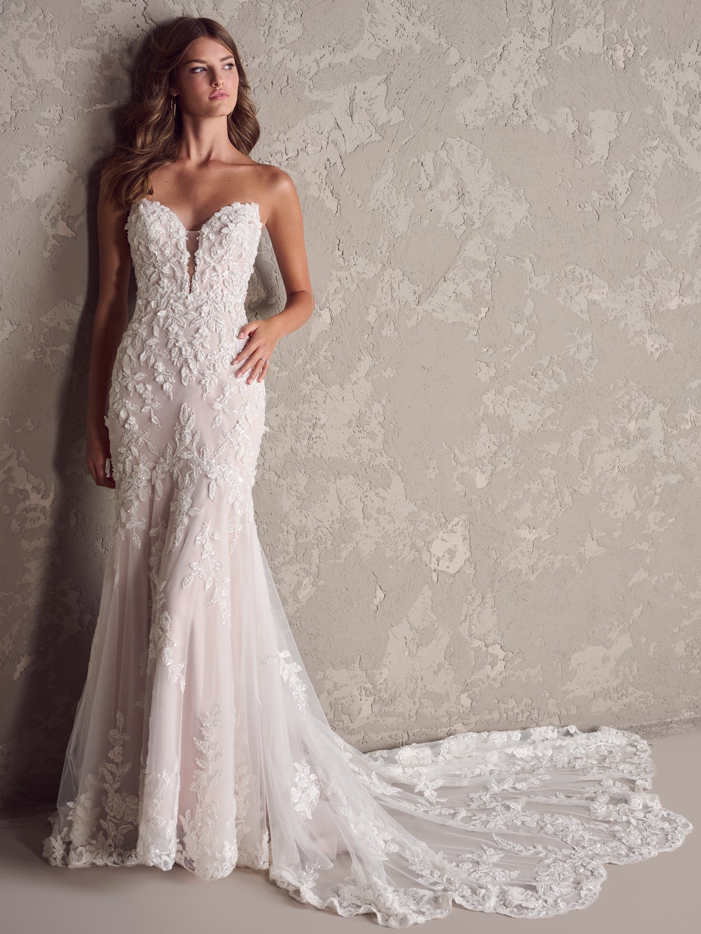 Romantic Floral Fit-and-Flare Gown by Maggie Sottero - Image 1