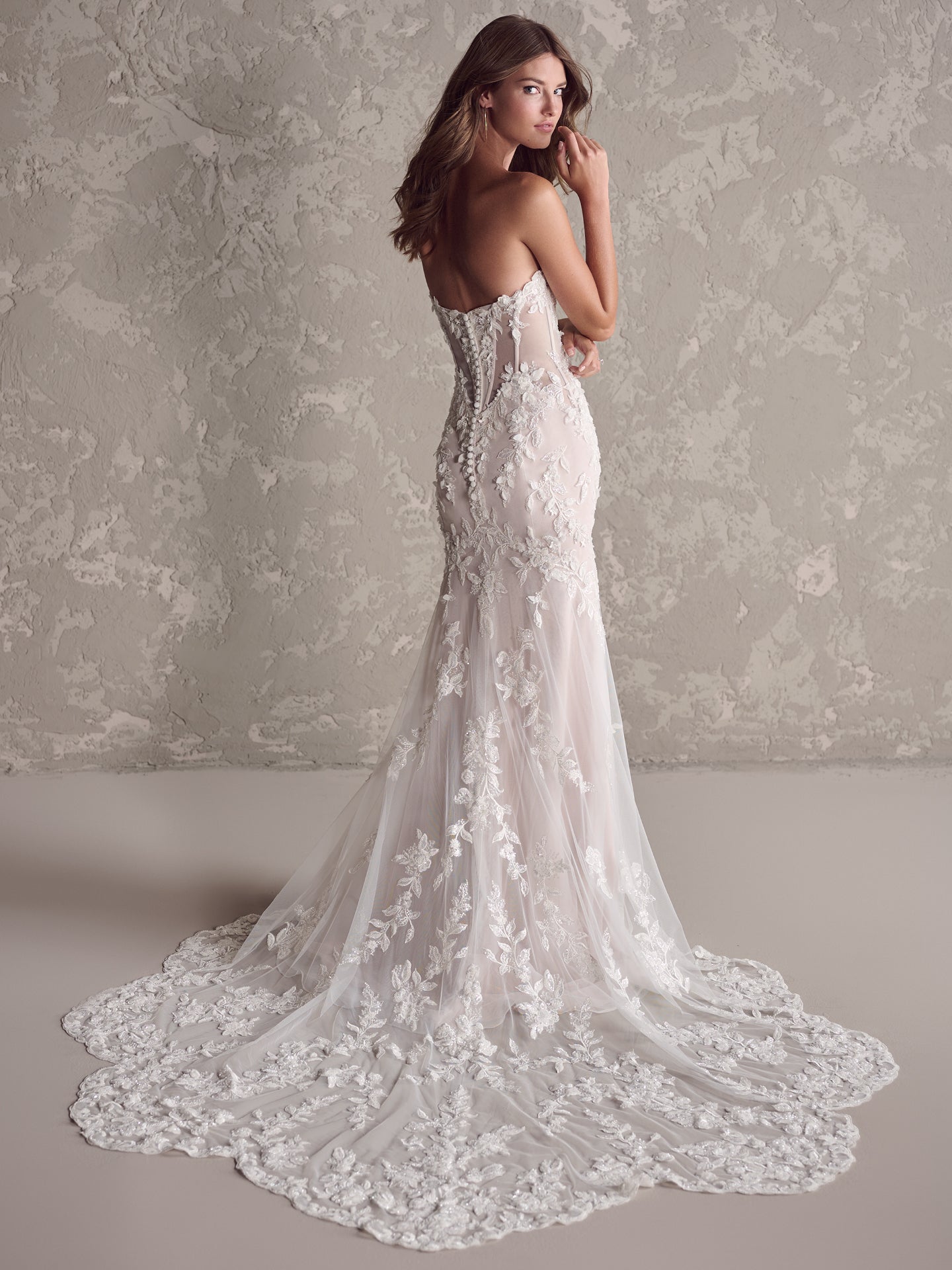 Romantic Floral Fit-and-Flare Gown by Maggie Sottero - Image 2