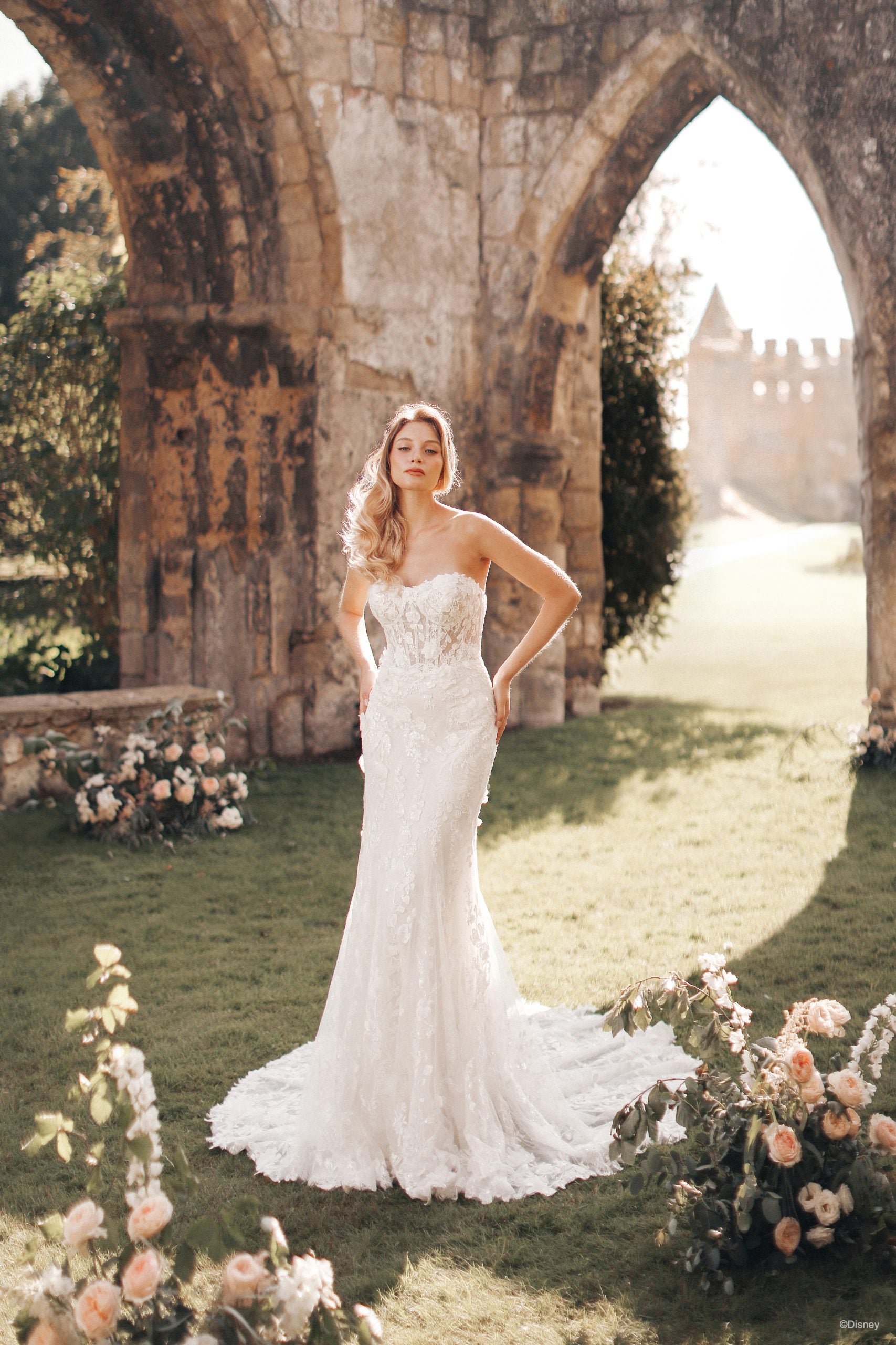 Modern Beaded Ball Gown by Disney Fairy Tale Weddings Collection - Image 1