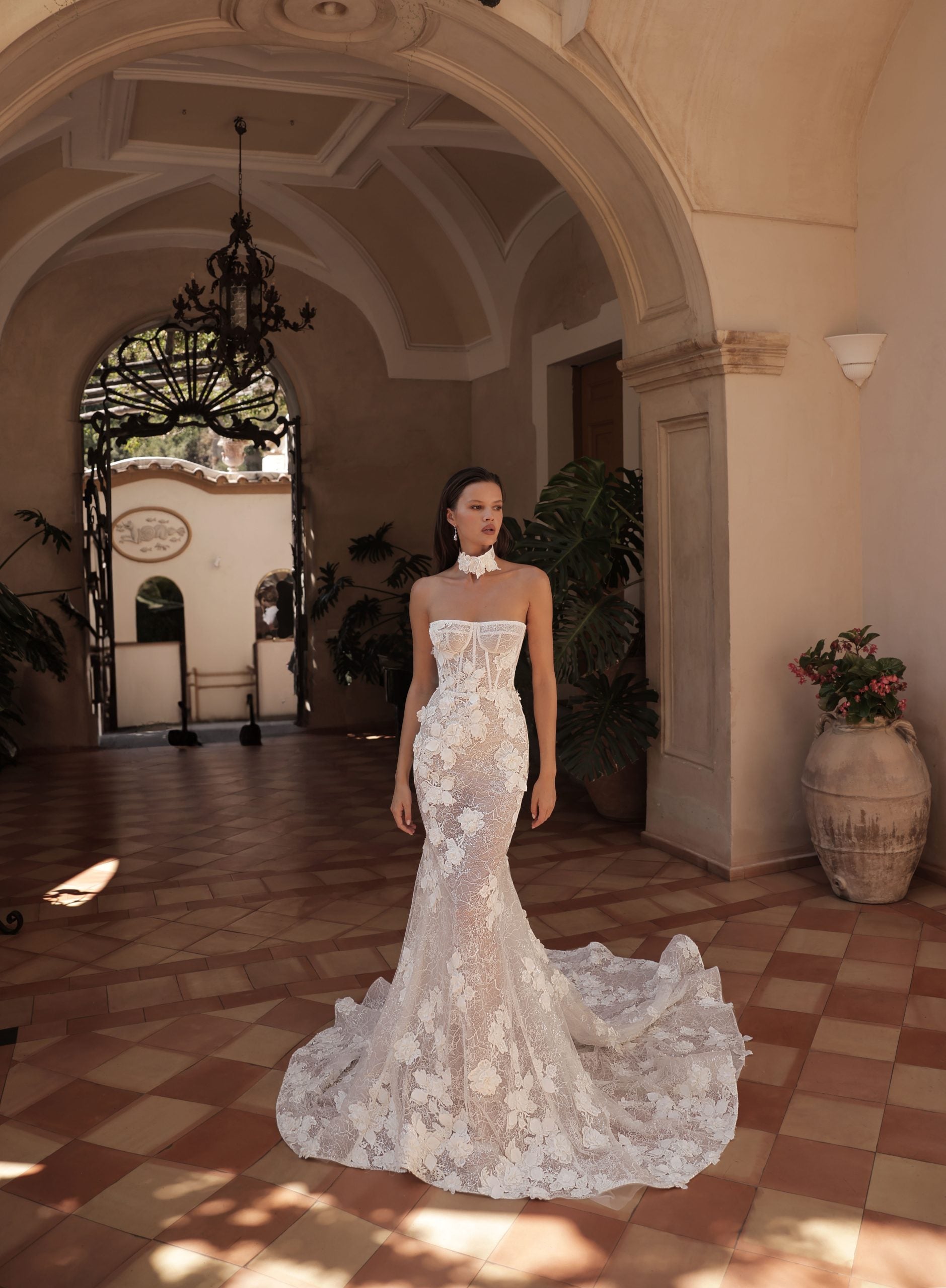 Chic And Romantic Floral Fit-and-Flare Gown by Eden Aharon - Image 1