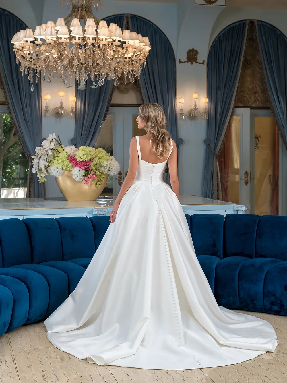 Simple And Sophisticated Ball Gown With Buttons by Estee Couture - Image 2