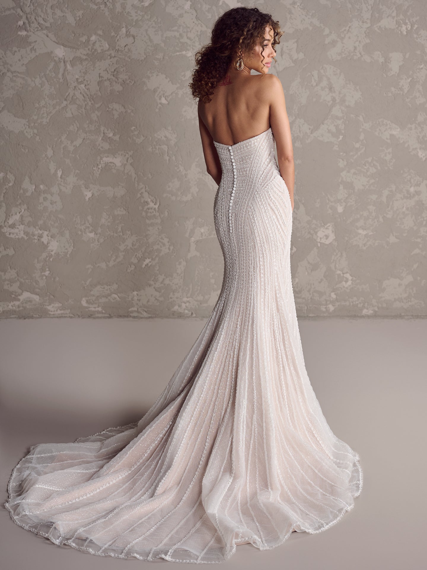 Strapless Beaded Fit-and-Flare Gown by Maggie Sottero - Image 2