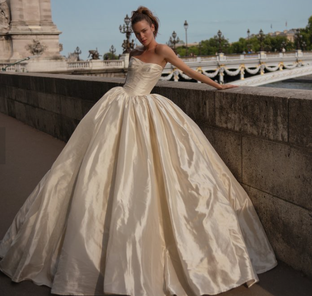 Dramatic Drop Waist Ball Gown by Nicole + Felicia - Image 1