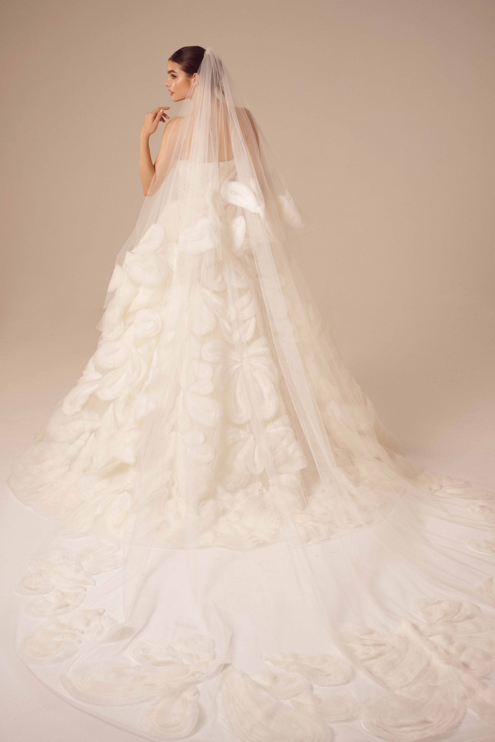 Strapless Textured Organza Ball Gown by Nicole + Felicia - Image 2