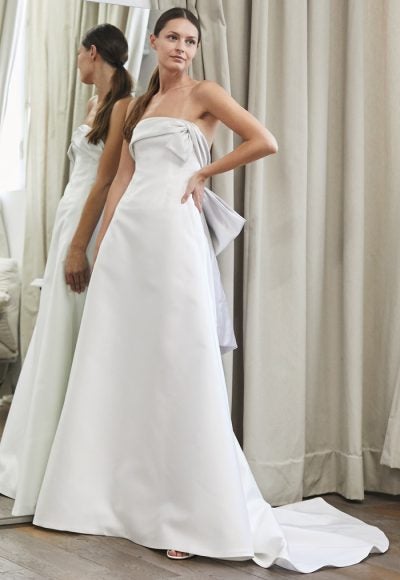 Chic And Classic Modified A-Line Gown With Bow by Peter Langner