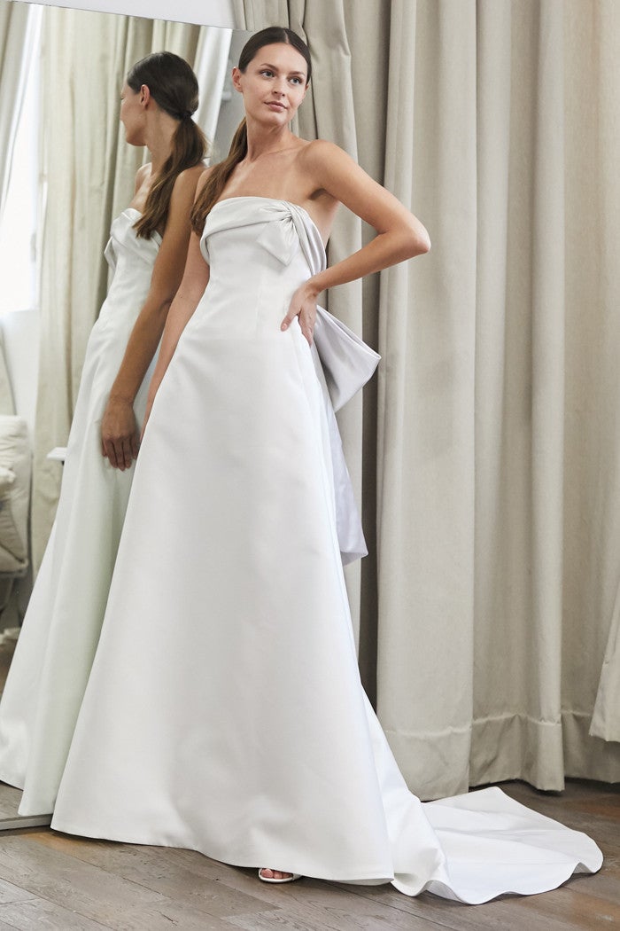 Chic And Classic Modified A-Line Gown With Bow by Peter Langner - Image 1