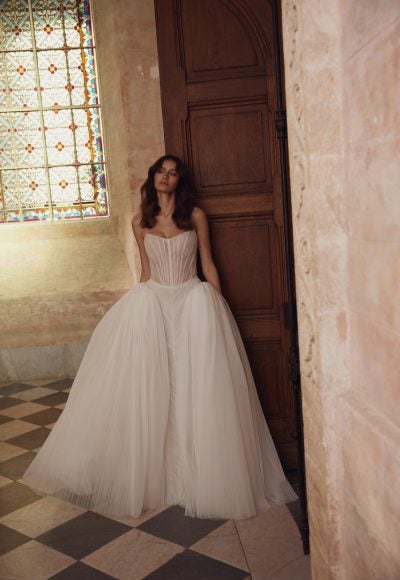 Ethereal Tulle Corset Ball Gown by Love by Pnina Tornai
