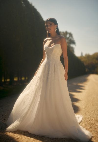 Organic And Romantic Modified A-Line Wedding Dress by Enaura Bridal