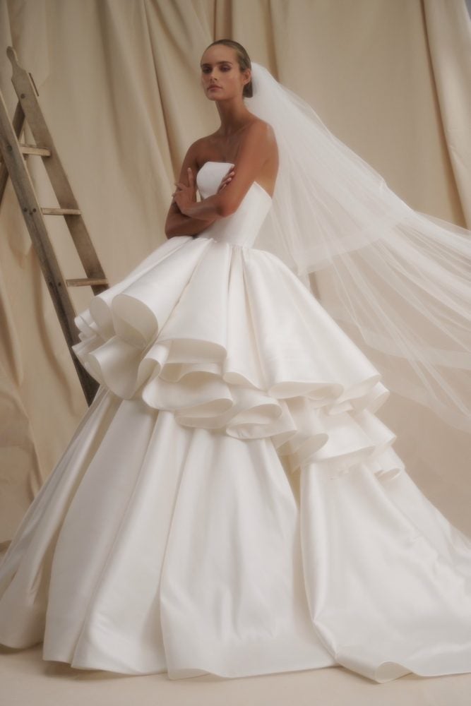 Grand Ball Gown With Tiered Ruffles Kleinfeld Bridal