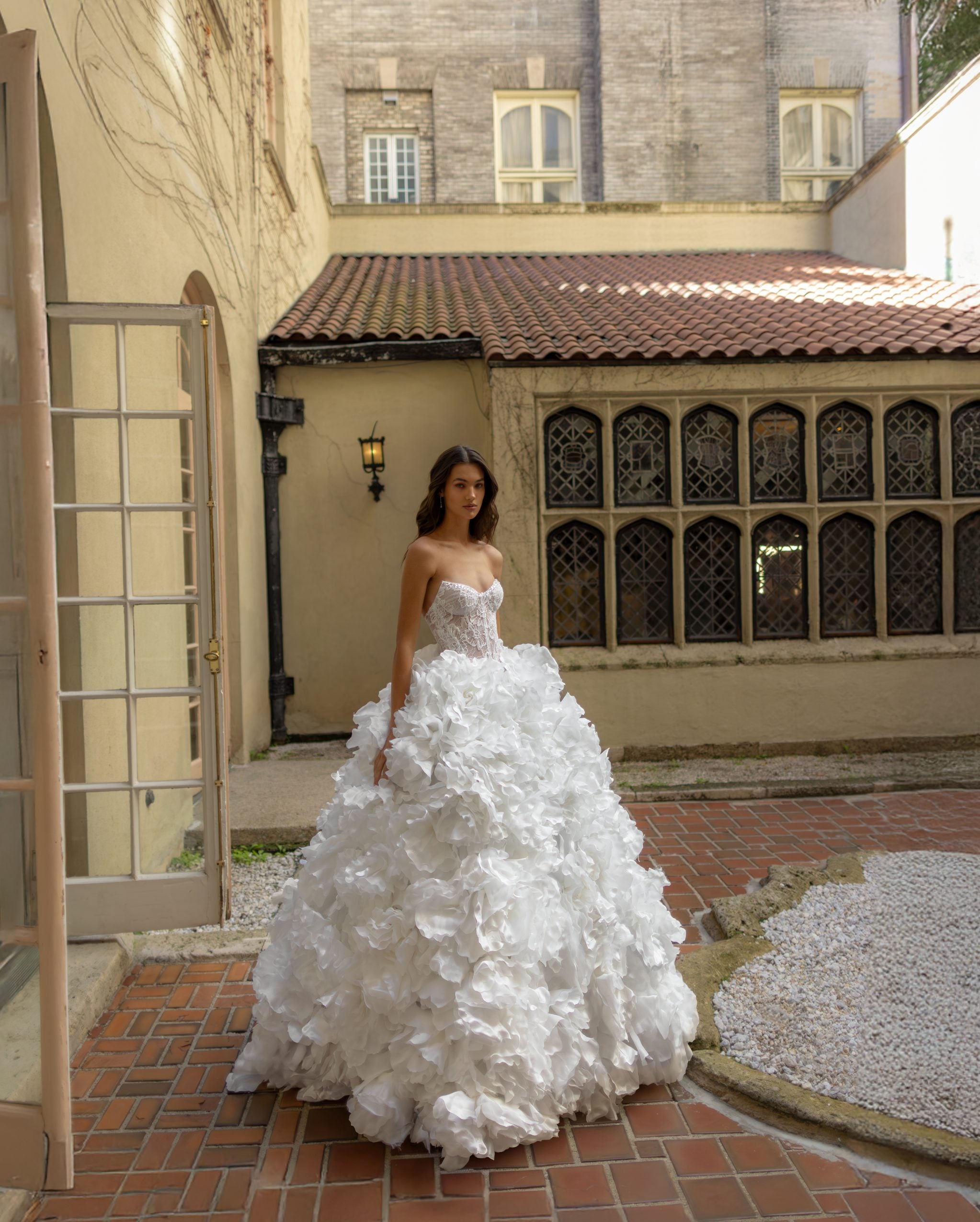 Dramatic Feminine 3D Floral Ball Gown | Kleinfeld Bridal
