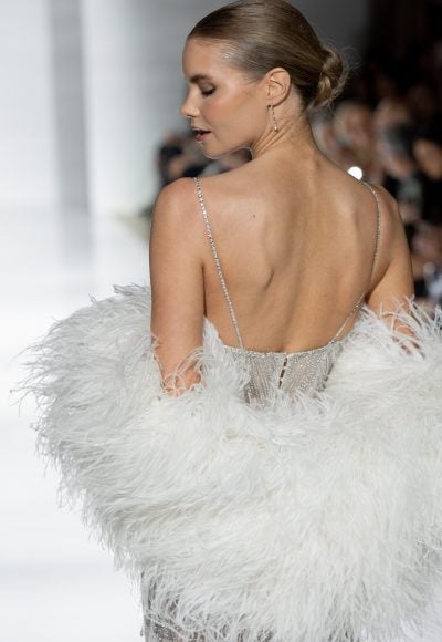 Crystal-Embellished Fit-and-Flare Wedding Dress by Pnina Tornai - Image 2