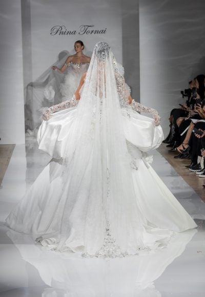 Dramatic And Sophisticated Embellished Silk Mikado Ball Gown by Pnina Tornai - Image 2