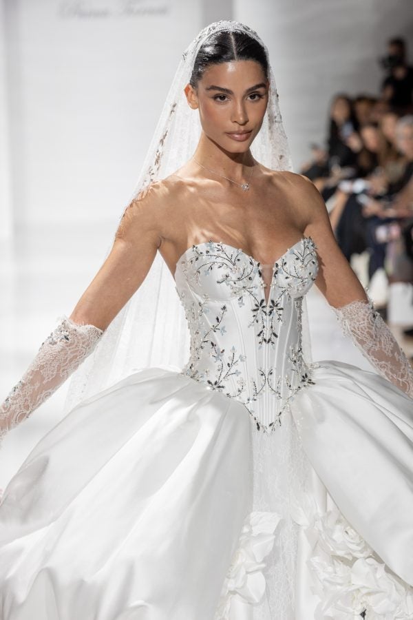 Dramatic And Sophisticated Embellished Silk Mikado Ball Gown by Pnina Tornai - Image 5