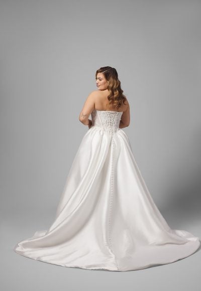 Plus-Size Romantic And Regal Beaded Silk Ball Gown With Slit by Essense of Australia - Image 2
