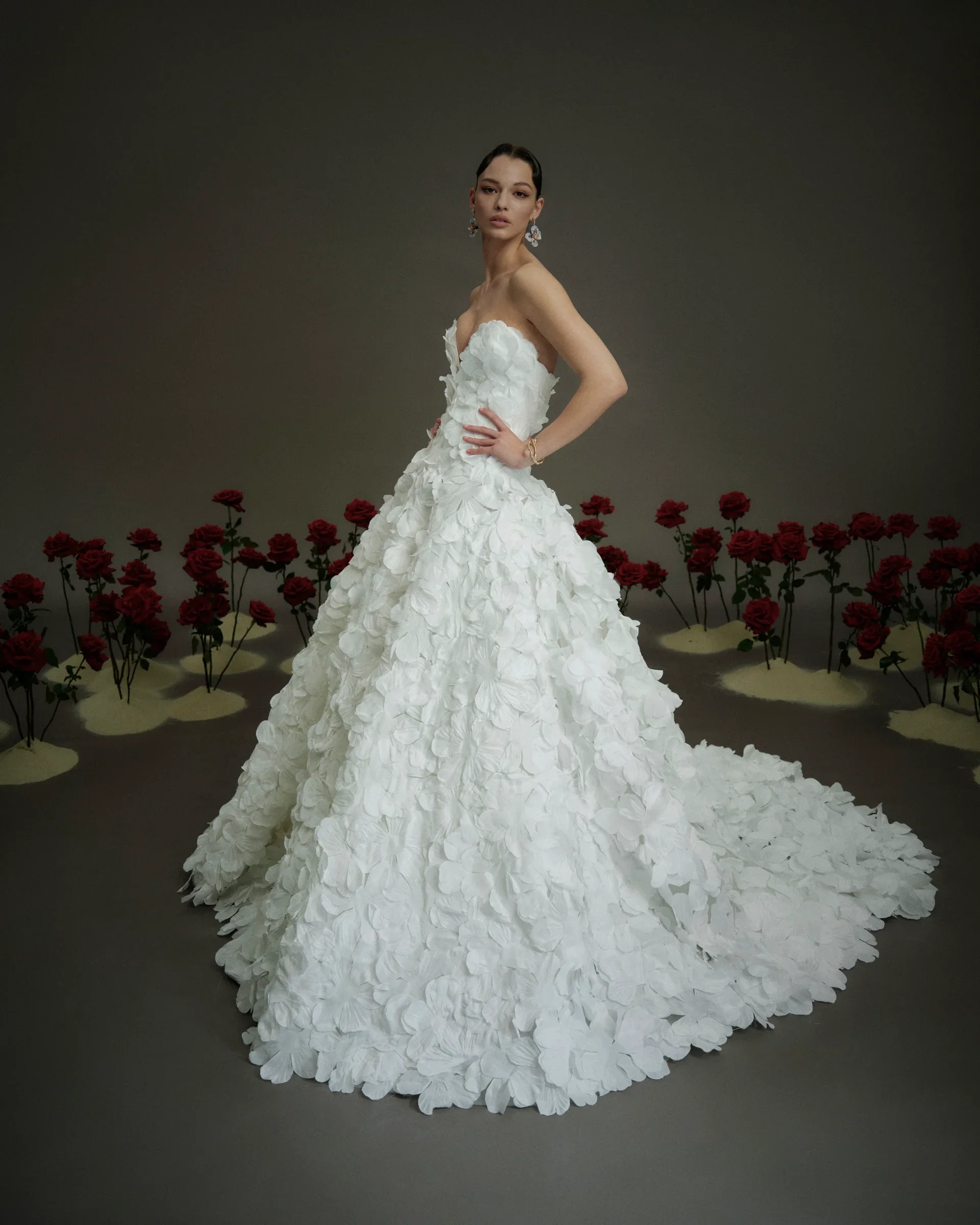 Dramatic And Romantic Hand-Cut 3D Floral Ball Gown | Kleinfeld Bridal