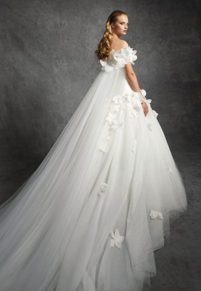 3D Floral Drop-Waist Ball Gown With Detachable Topper And Train by Viktor & Rolf - Image 3