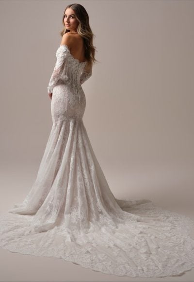 Strapless Lace Fit-And-Flare Wedding Dress With Detachable Sleeves by Maggie Sottero - Image 3