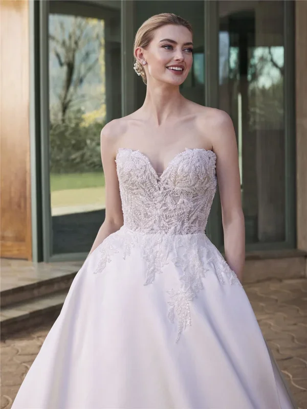 Regal And Romantic Off-The-Shoulder Ball Gown With Pockets And Buttons by Pronovias - Image 2