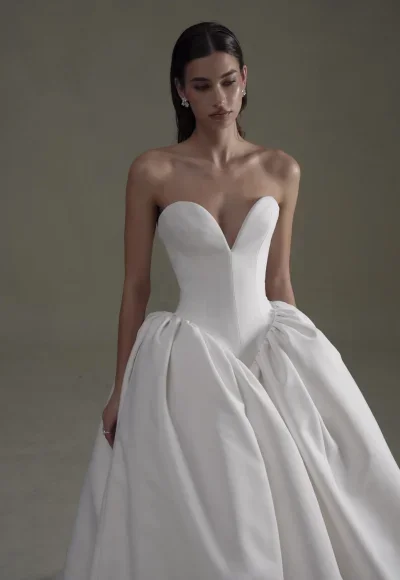 Sweetheart Basque-Waist Silk Ball Gown by Senstudio - Image 2