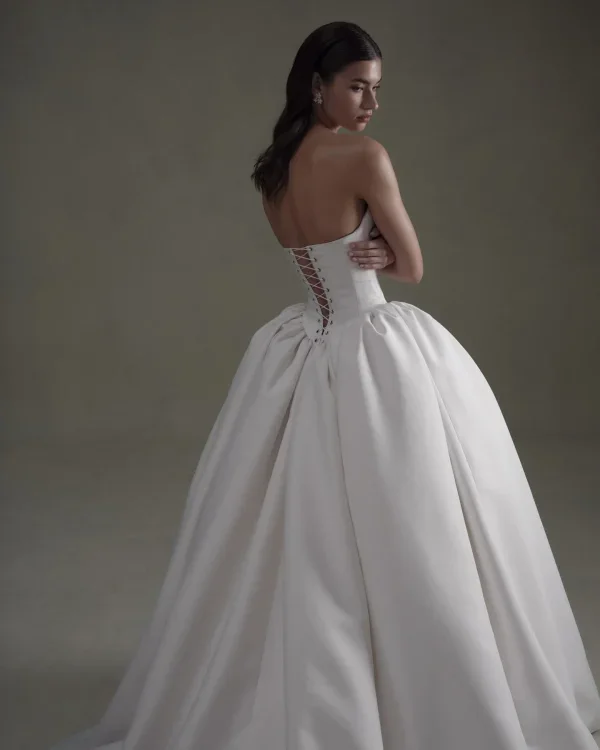 Sweetheart Basque-Waist Silk Ball Gown by Senstudio - Image 3