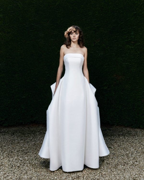 Chic and Couture Silk A-Line Wedding Dress With Pick-Ups by Viktor & Rolf - Image 1