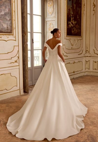 Plus-Size Chic And Simple A-Line Wedding Dress With Buttons by Justin Alexander - Image 2