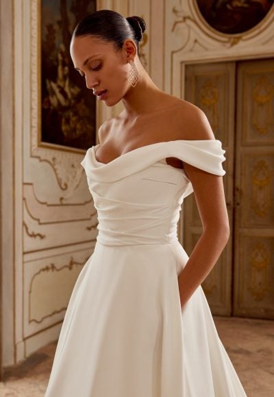 Chic And Simple A-Line Wedding Dress With Buttons by Justin Alexander - Image 2