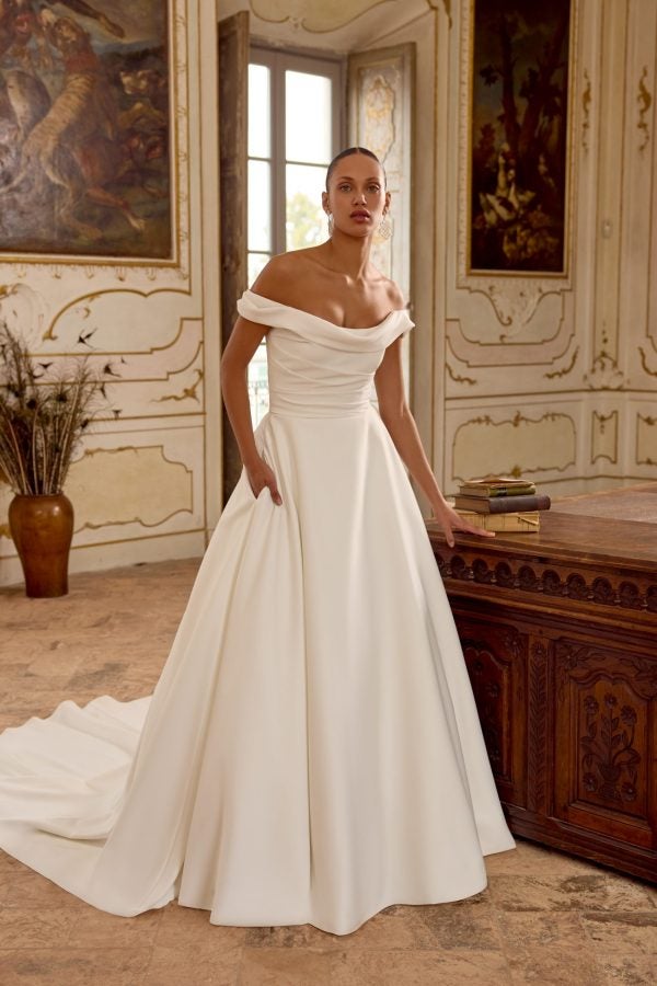 Plus-Size Chic And Simple A-Line Wedding Dress With Buttons by Justin Alexander - Image 1