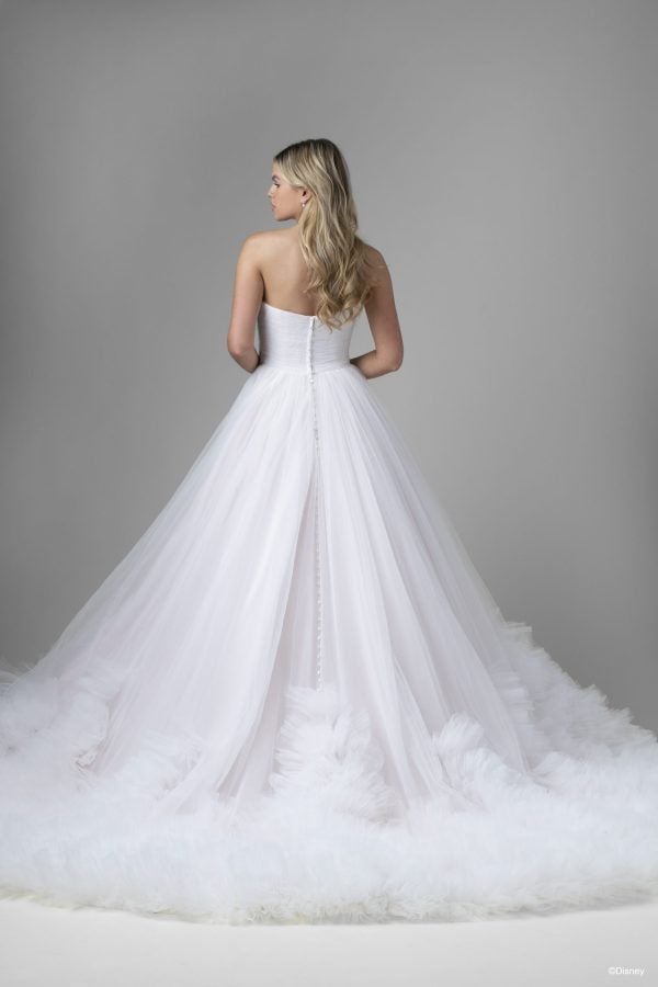 Dreamy And Romantic Tulle Ball Gown With Ruffled Hem by Disney Fairy Tale Weddings Collection - Image 2