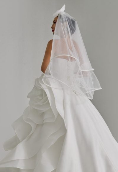 Couture Strapless Silk Ball Gown With 3D Rosette by Esé Azénabor - Image 2