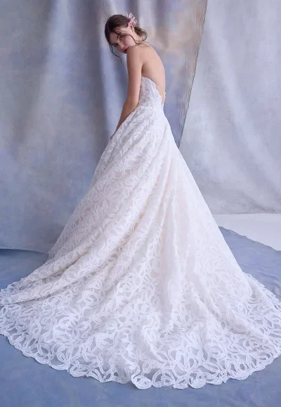 Chic And Romantic Laser-Cut Ball Gown With Open Back by Ines by Ines Di Santo - Image 2