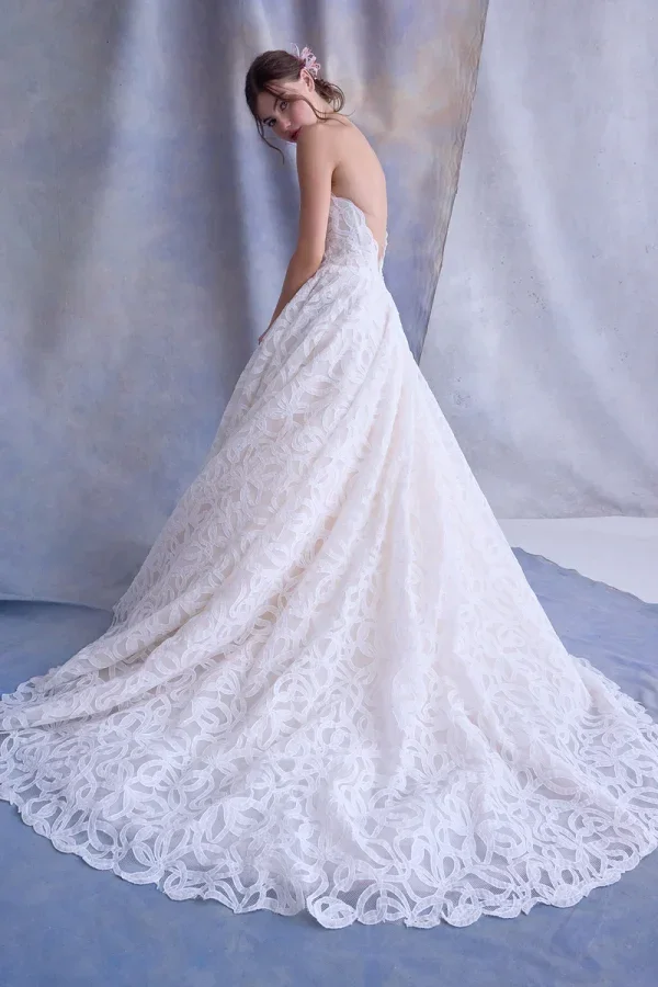 Chic And Romantic Laser-Cut Ball Gown With Open Back by Ines by Ines Di Santo - Image 2