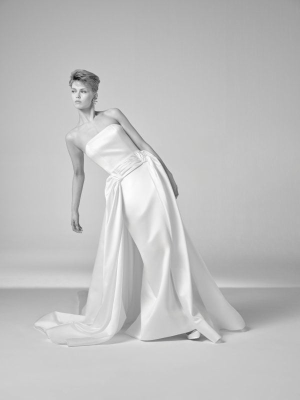Chic and Sophisticated Satin Sheath Wedding Dress by Viktor & Rolf - Image 1